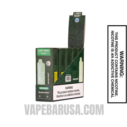 Miami Mint Lost Mary MO5000 Disposable Vape With bundle Box