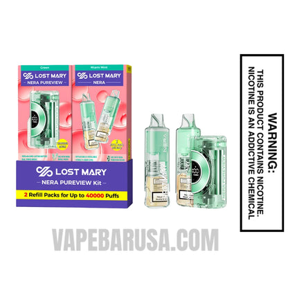 Miami Mint Lost Mary Nera Pureview 40K Vape Kit With package Box