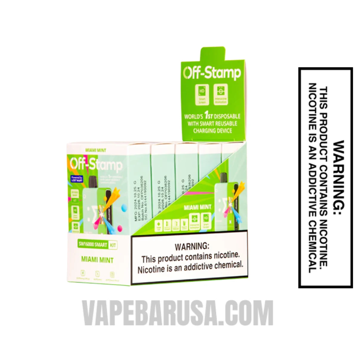 Miami Mint Off Stamp SW16000 Disposable Vape Kit With bundle box