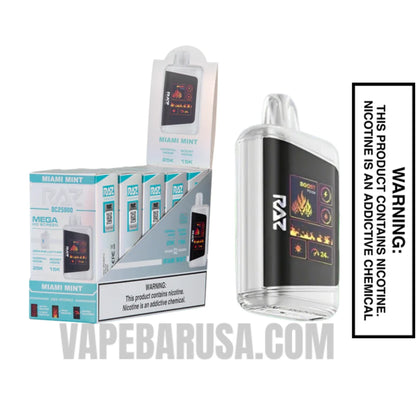 Miami Mint RAZ DC25000 Disposable Vape With Bundle Pack