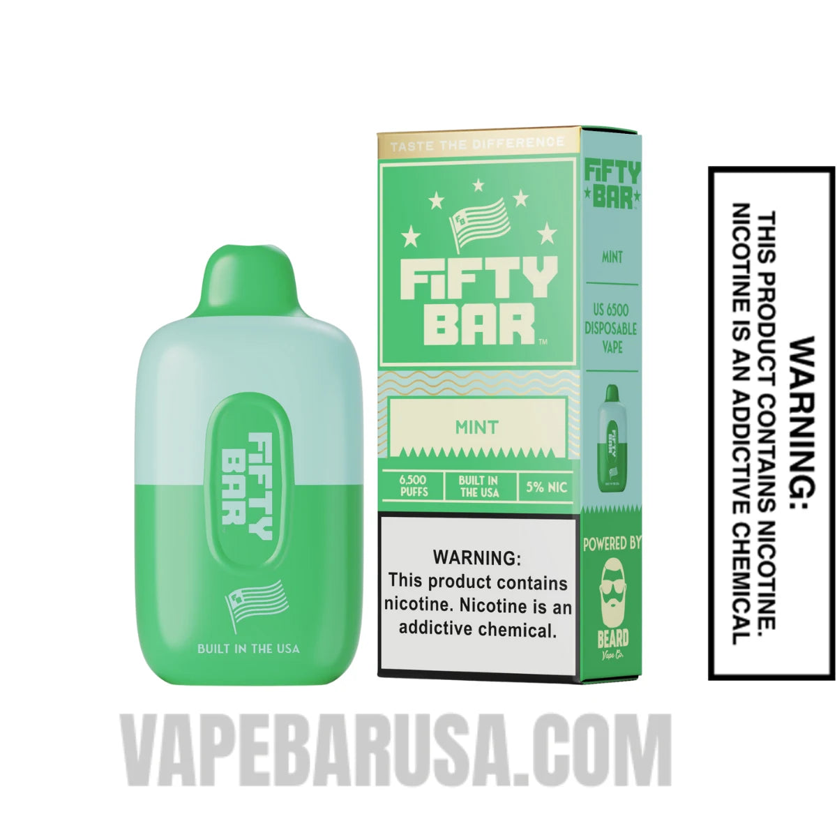 Mint Fifty Bar Disposable Vape 6500 Puffs With Package Box