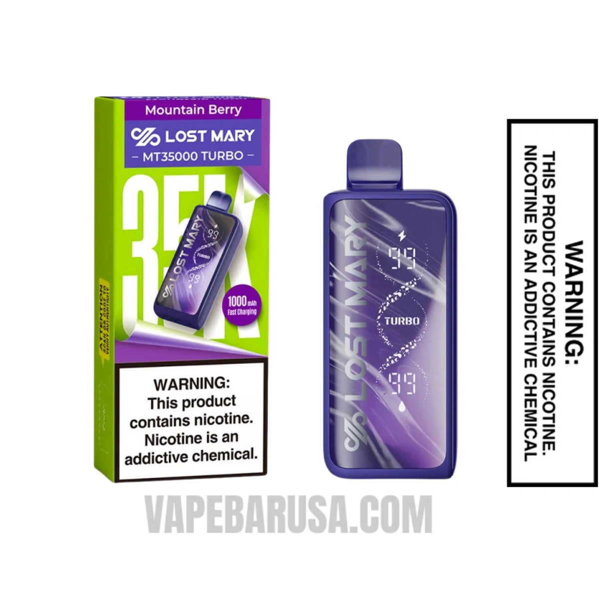 Mountain Berry Lost Mary MT35000 Turbo Disposable Vape With Package Box 