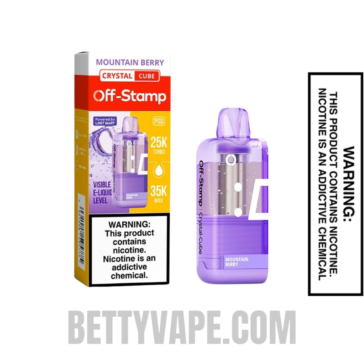Mountain Berry Off Stamp X Cube Crystal Cube 35K Vape Pod With Package Box