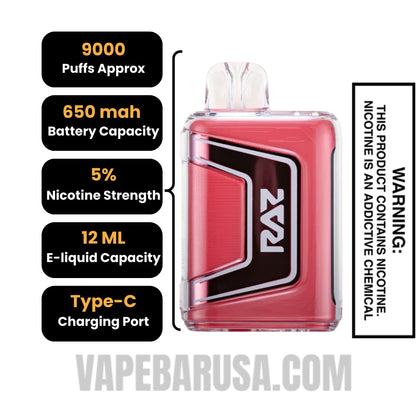 Night Crawler RAZ TN9000 Disposable Vape Specifications