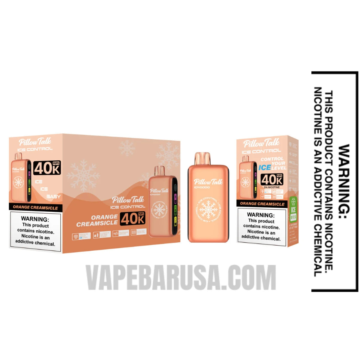 Orange Creamsicle Pillow Talk IC40000 Disposable Vape With Bundle Pack