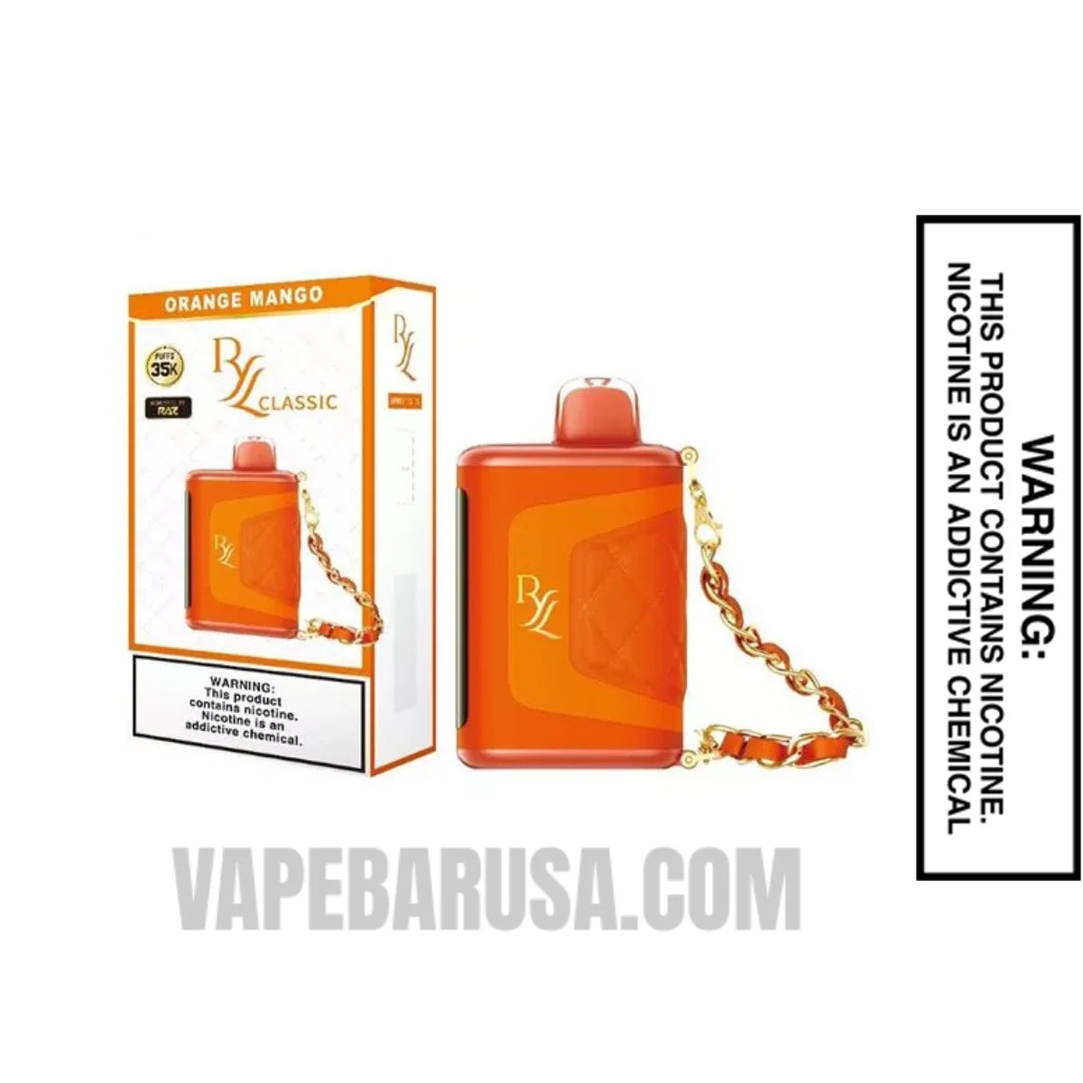 Orange Mango RAZ RYL Disposable Vape With Package Box