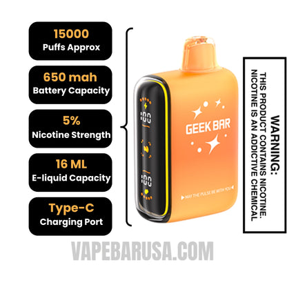 Orange Mint Savers Geek Bar Pulse Savers Edition Vape Specifications