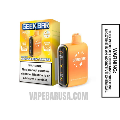 Orange Mint Savers Geek Bar Pulse Savers Edition Vape  With  Package Box
