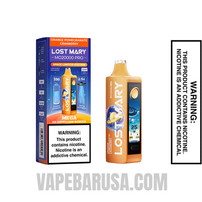 Orange Pomegranate Cranberry Lost Mary MO20000 Disposable Vape With Package Box 