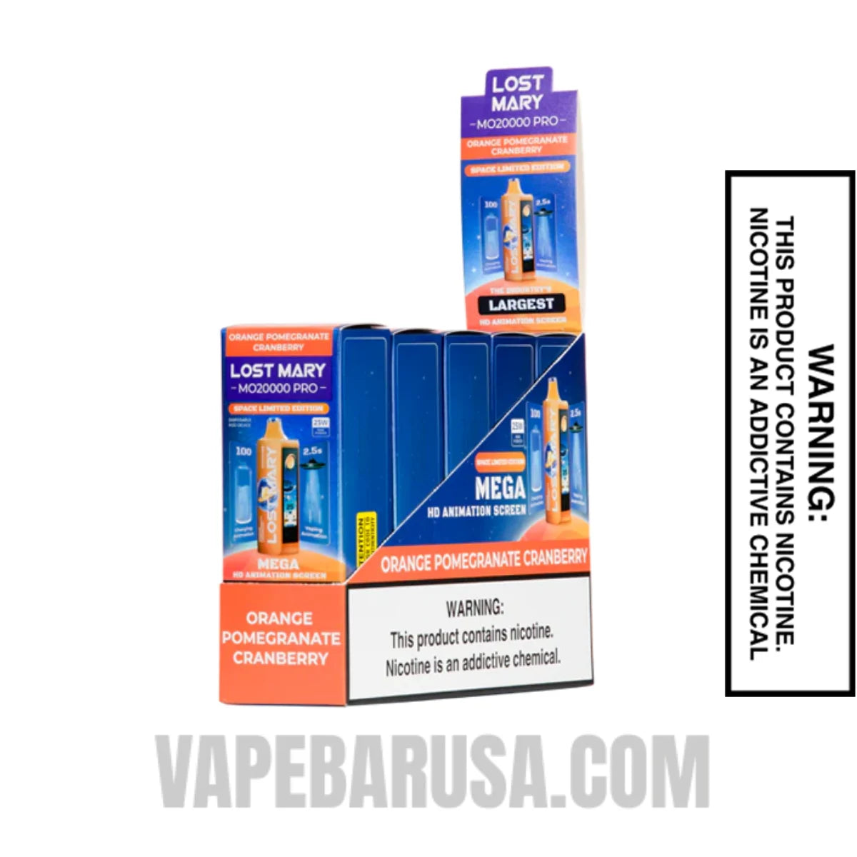 Orange Pomegranate Cranberry Lost Mary MO20000 Disposable Vape With bundle box