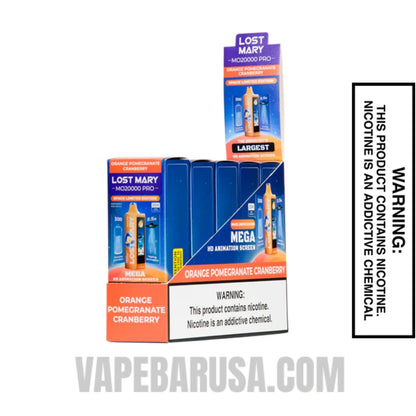 Orange Pomegranate Cranberry Lost Mary MO20000 Disposable Vape With bundle box