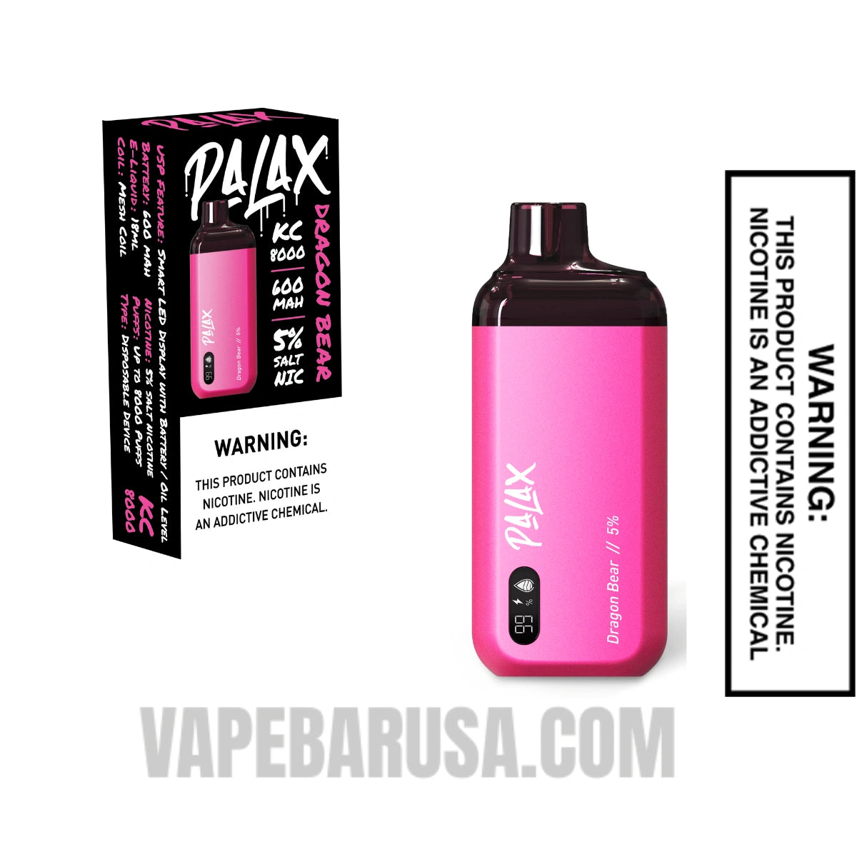 Palax Dragon Bear KC8000 Disposable Vape With Package Box