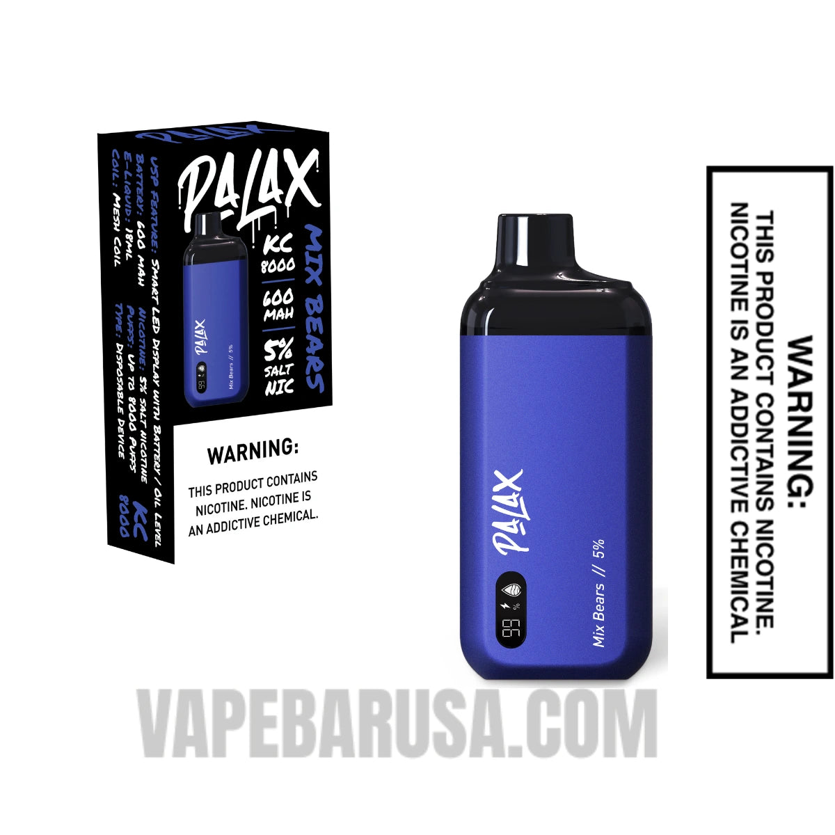 Palax Mix Bears KC8000 Disposable Vape With Package Box