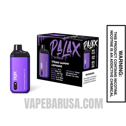Palax Straw Gummy Lemonade KC8000 Disposable Vape With Bundle Pack