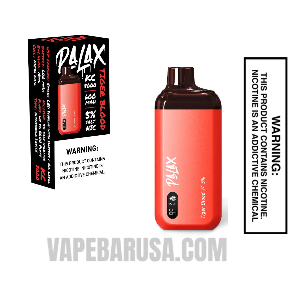 Palax Tiger Blood KC8000 Disposable Vape With Package Box