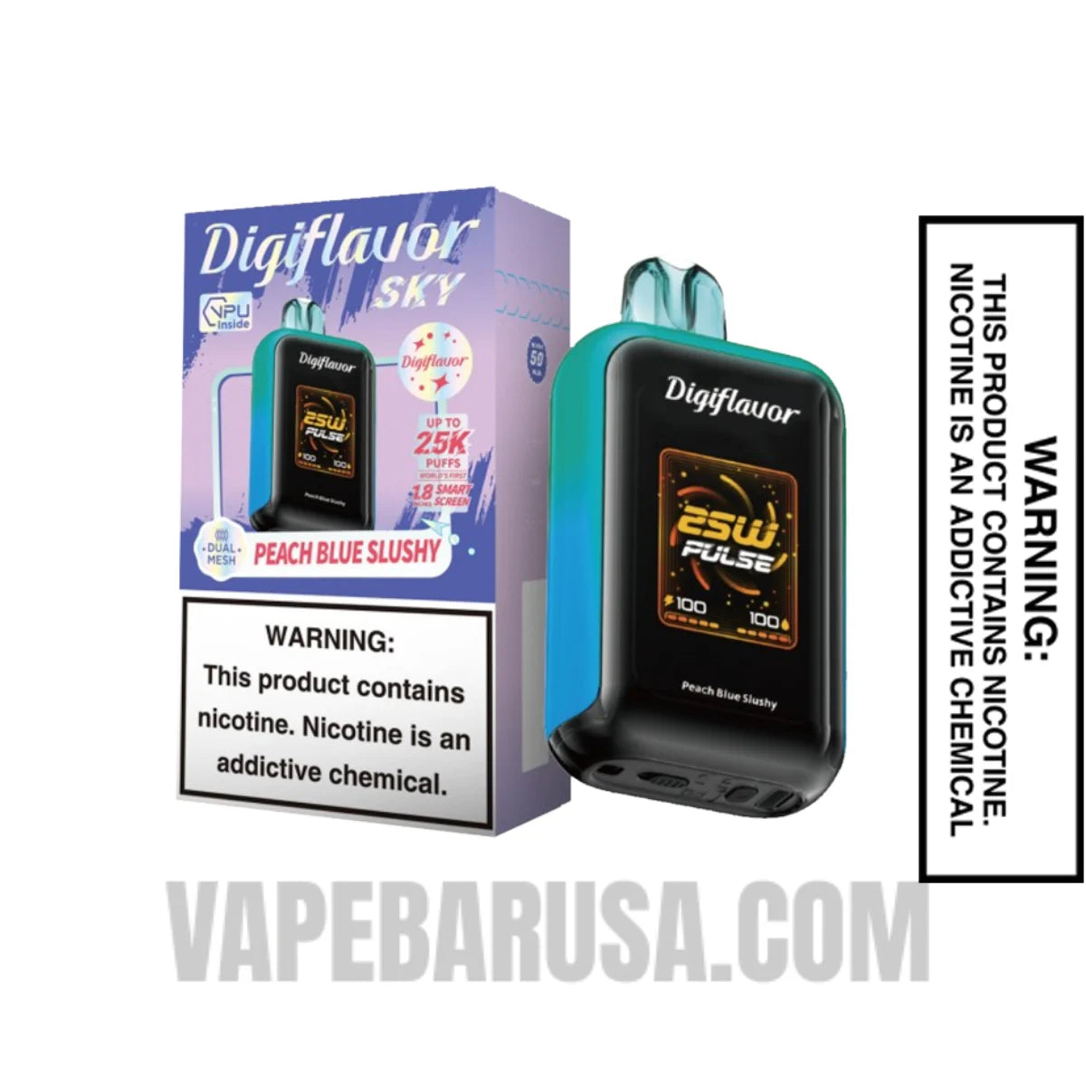 Peach Blue Slushy Digiflavor Sky 25K Vape With Package Box