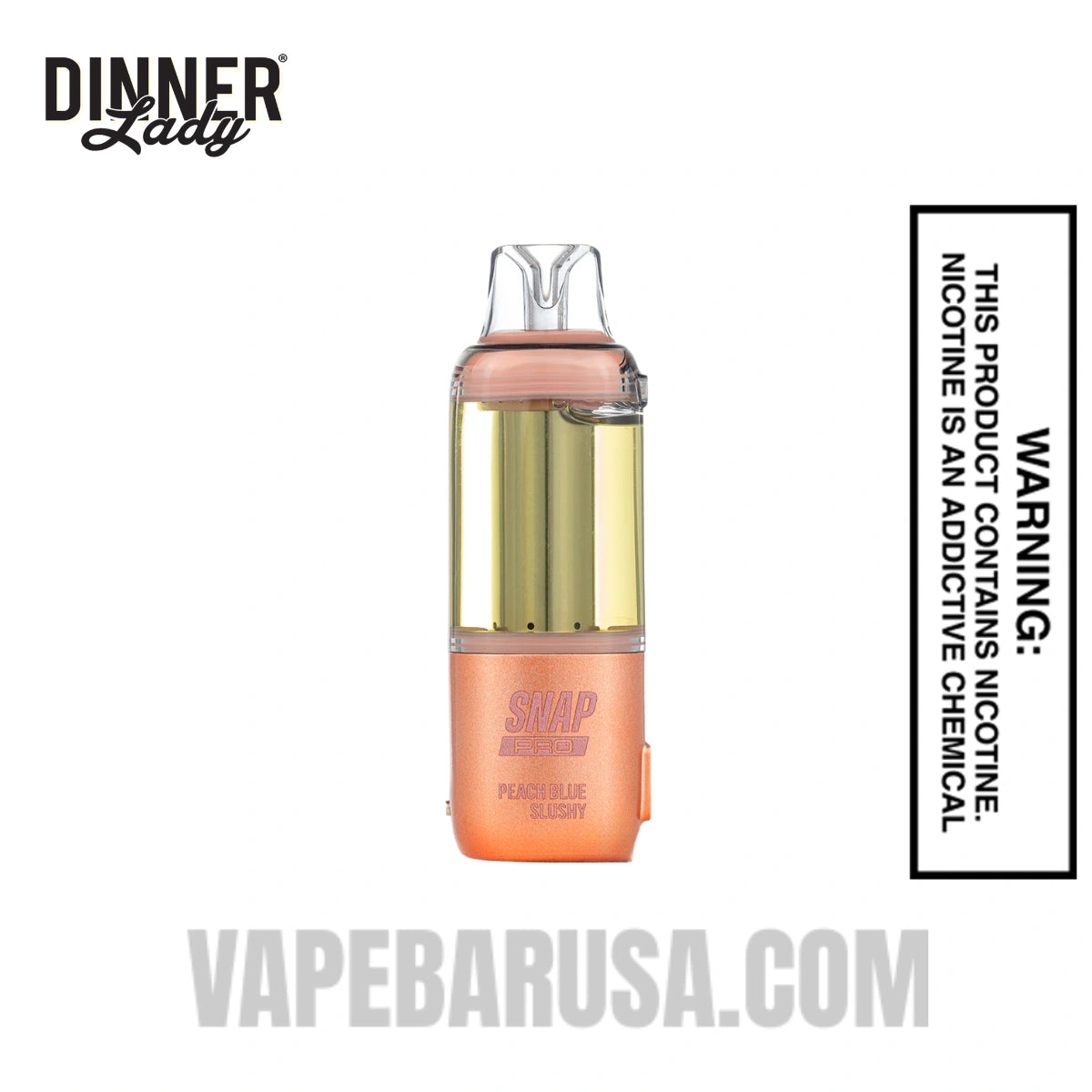 Peach Blue Slushy Dinner Lady Snap Pro Intense 35K Pre-filled Replacement Pod