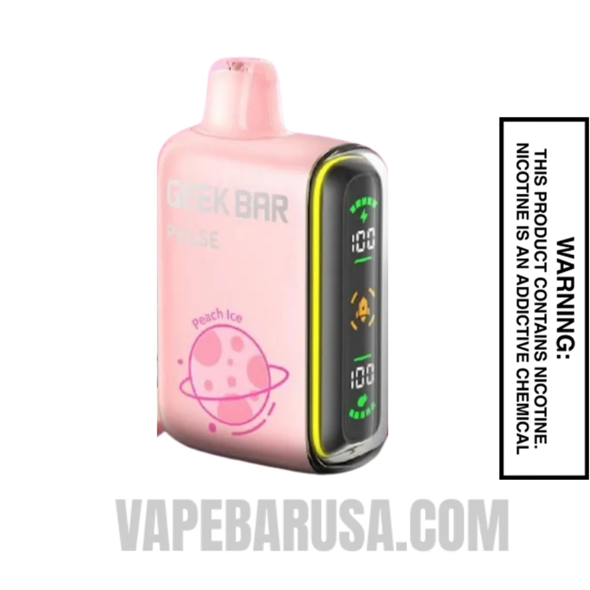 Peach Ice Geek Bar Pulse Disposable Vape