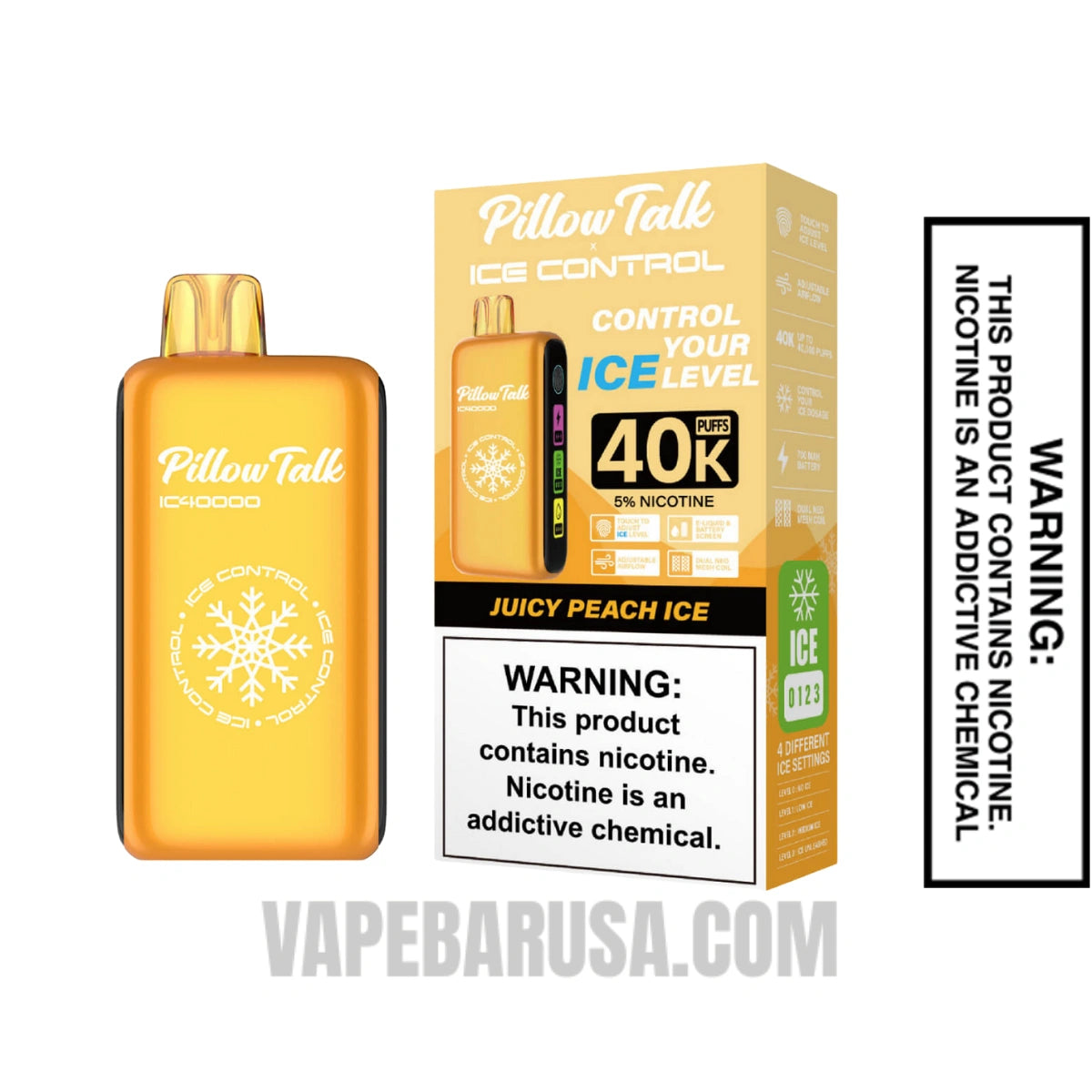Peach Lemonade Pillow Talk IC40000 Disposable Vape With Package Box