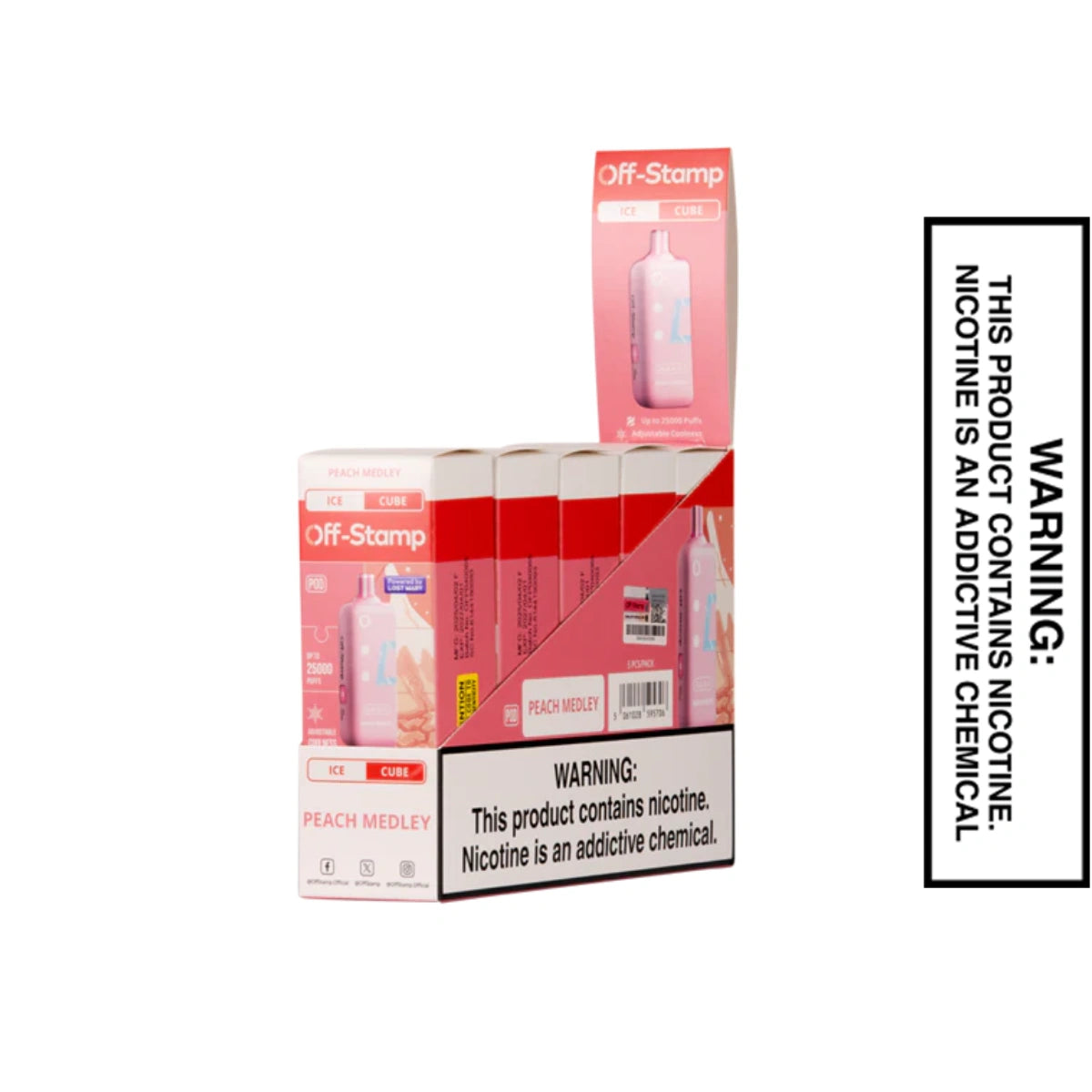 Peach Medley Off Stamp Ice Cube 25K Disposable Pod With Bundle Box