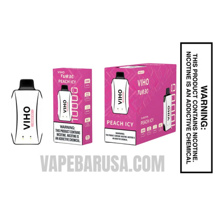 Peach Icy VIHO Turbo Vape 10000 Puffs With Bundle Pack
