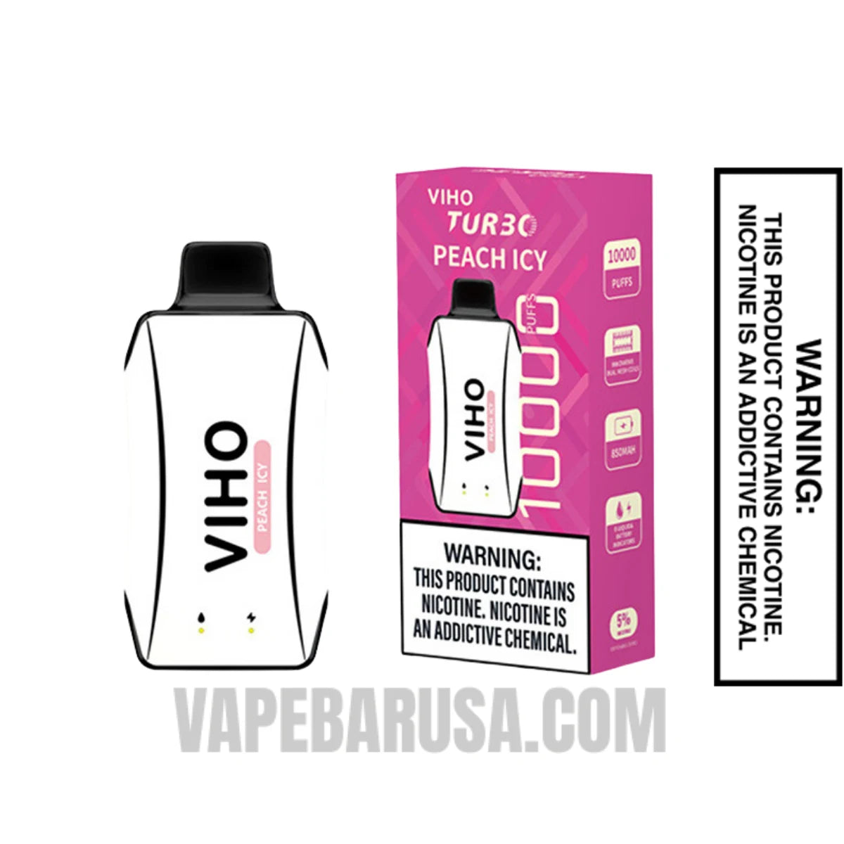Peach Icy VIHO Turbo Vape 10000 Puffs With Package Box