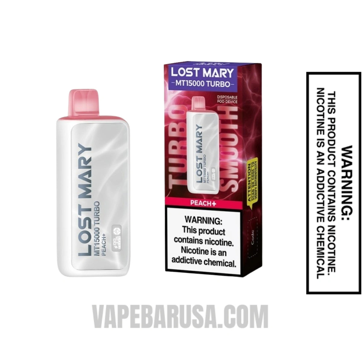 Peach+ Lost Mary MT15000 Turbo Disposable Vape With Package Box