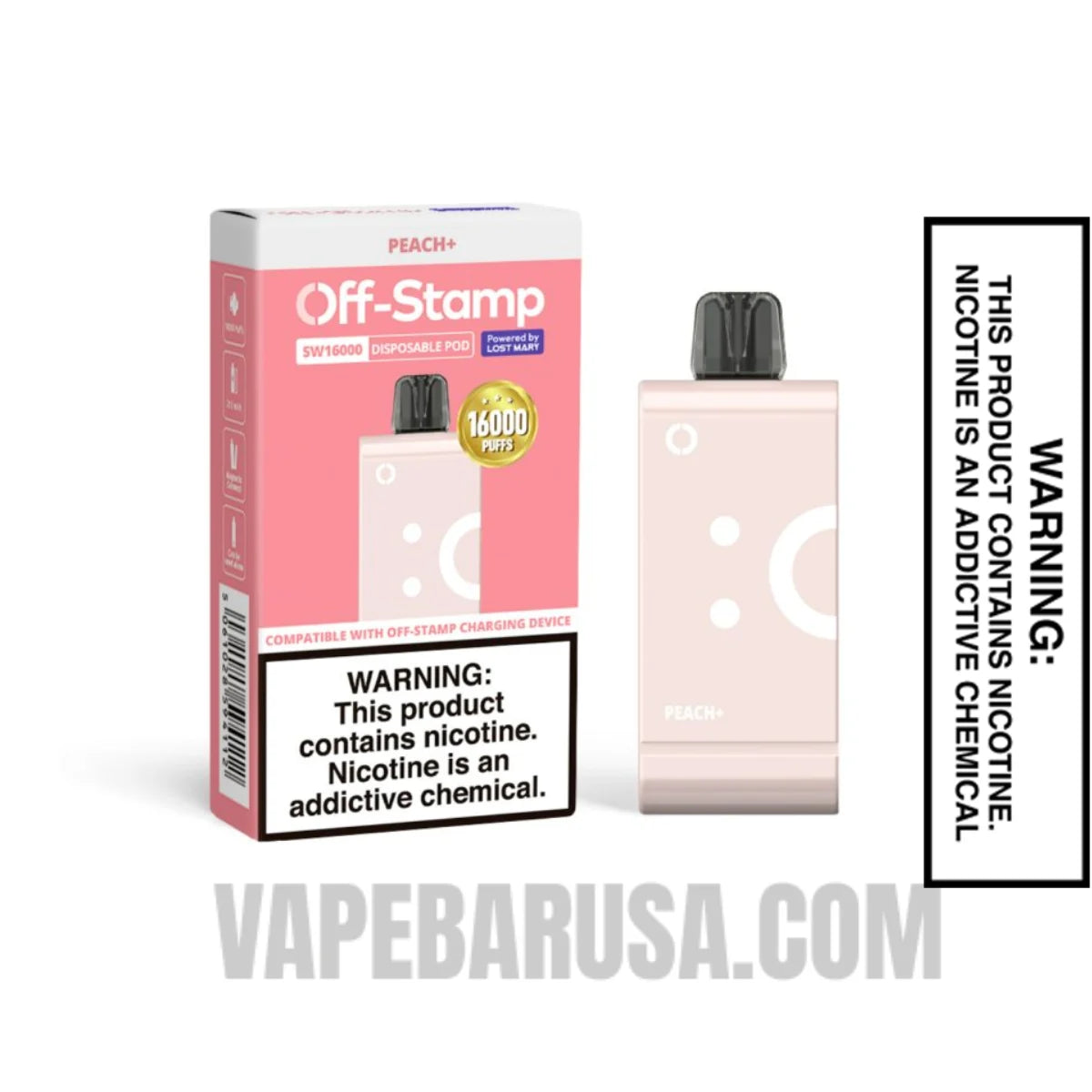 Peach+ Off Stamp SW16000 Disposable Pod With Package Box