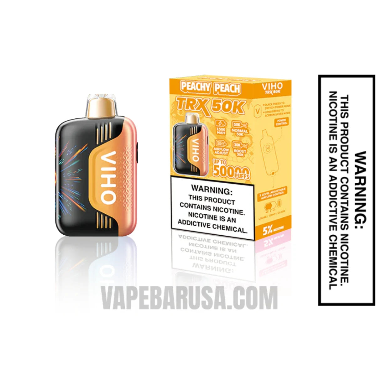 Peachy Peach VIHO TRX 50K Disposable Vape With Package Box