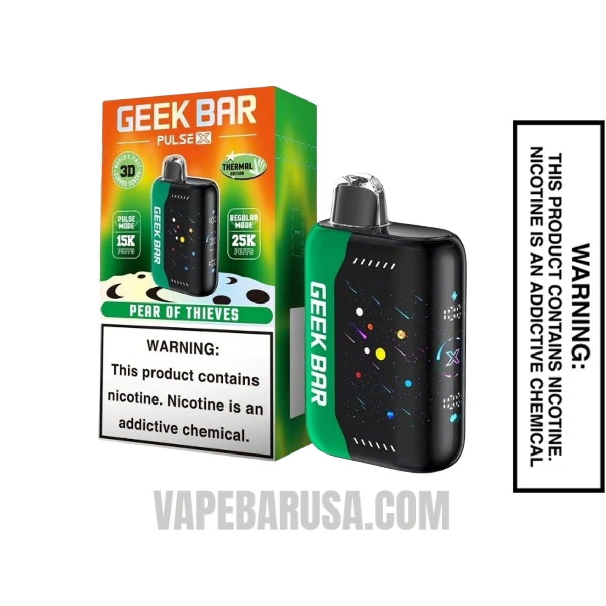 Pear of Thieves Geek Bar Pulse X Disposable Vape With Package Box