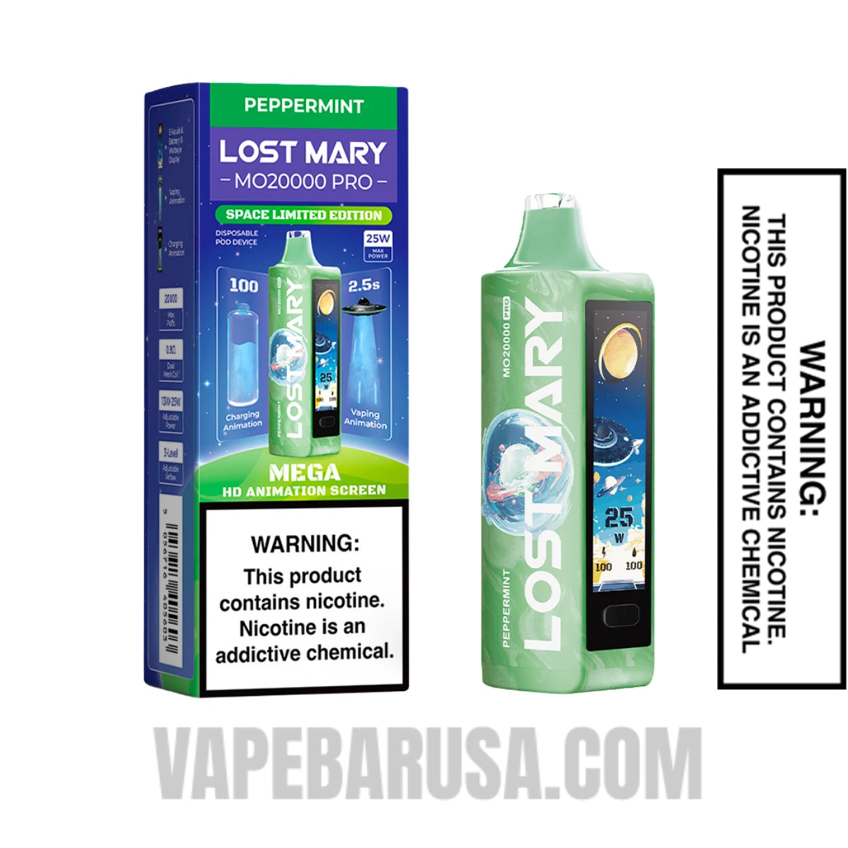 Peppermint Lost Mary MO20000 Disposable Vape With Package Box
