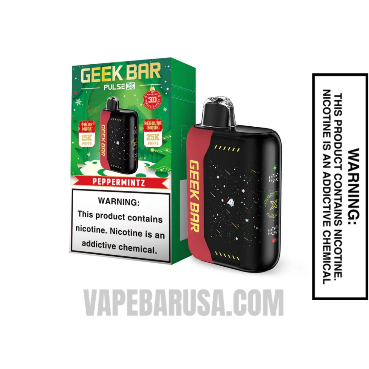 Peppermintz Geek Bar Pulse X Disposable Vape With Package Box