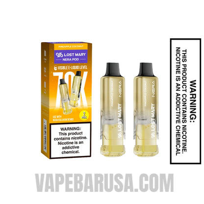 Pineapple Coconut Lost Mary Nera Fullview 70K Disposable Vape Pod