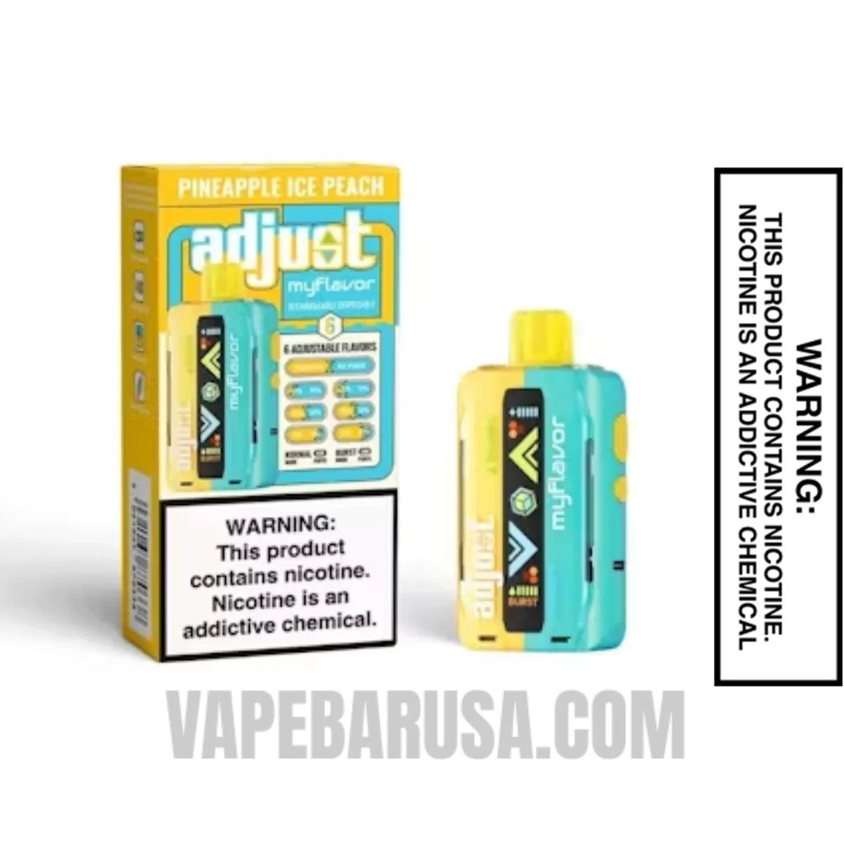 Pineapple Ice Peach Adjust MyFlavor 40K Disposable Vape with Package Box