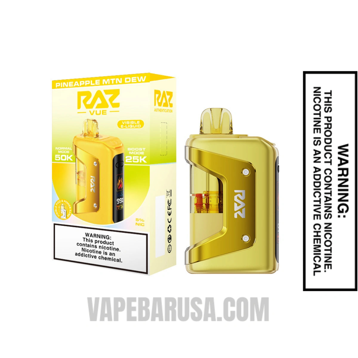 Pineapple MTN Dew RAZ VUE 50K Disposable Kit with Package Box