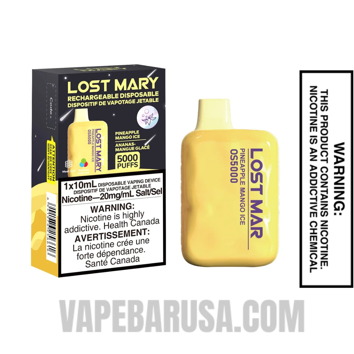 Pineapple Mango Lost Mary OS5000 Vape With Package Box