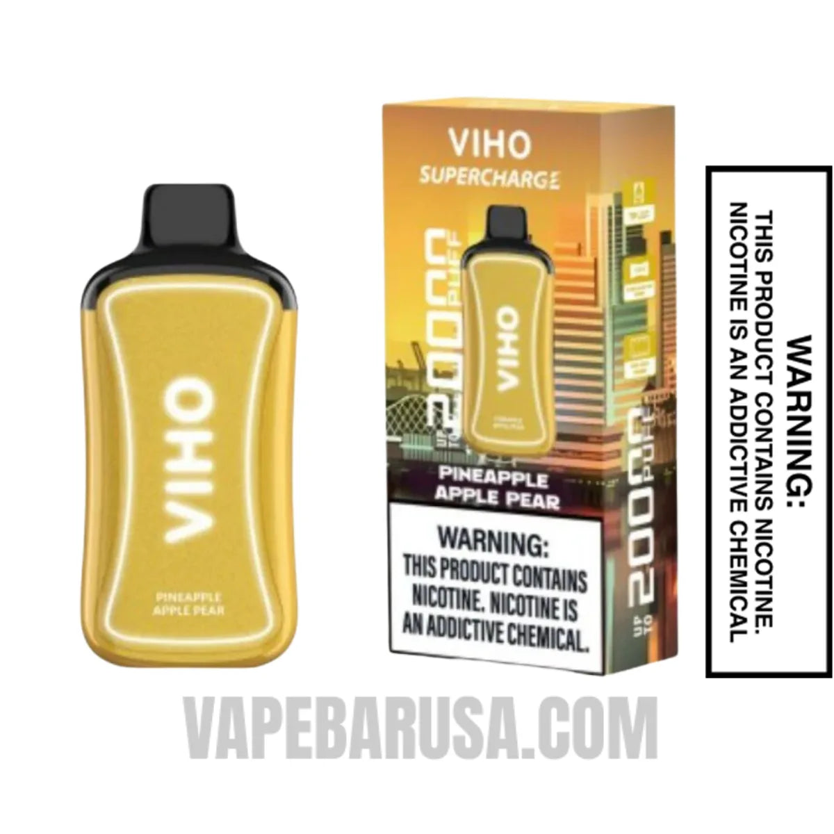 Pineapple Apple Pear VIHO Supercharge 20000 Puffs VapeWith Package Box