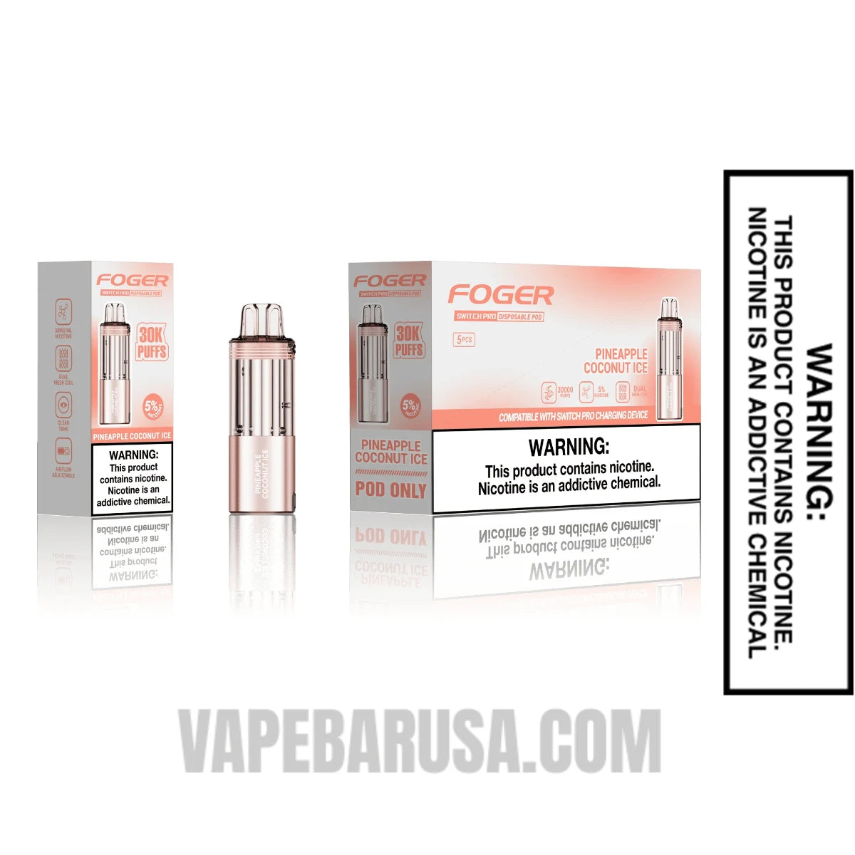 Pineapple Coconut Ice Foger Switch Pro Disposable Vape with Bundle Box