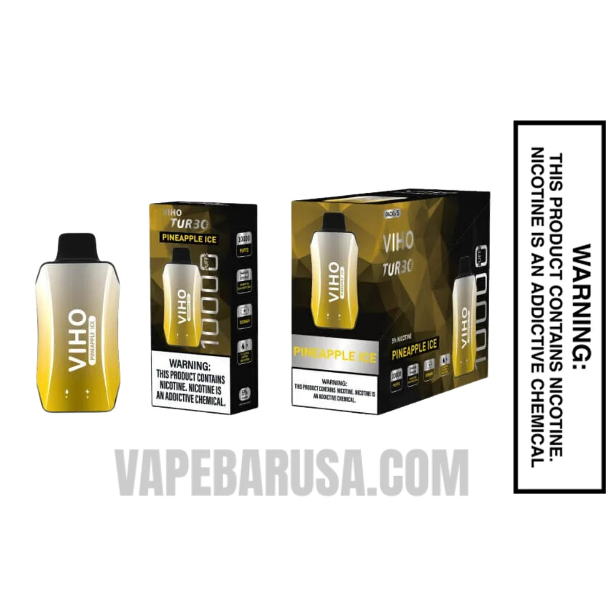 Pineapple Ice VIHO Turbo Vape 10000 Puffs With Bundle Pack
