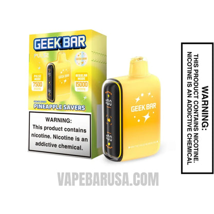 Pineapple Savers Geek Bar Pulse Savers Edition Disposable Vape With Package Box