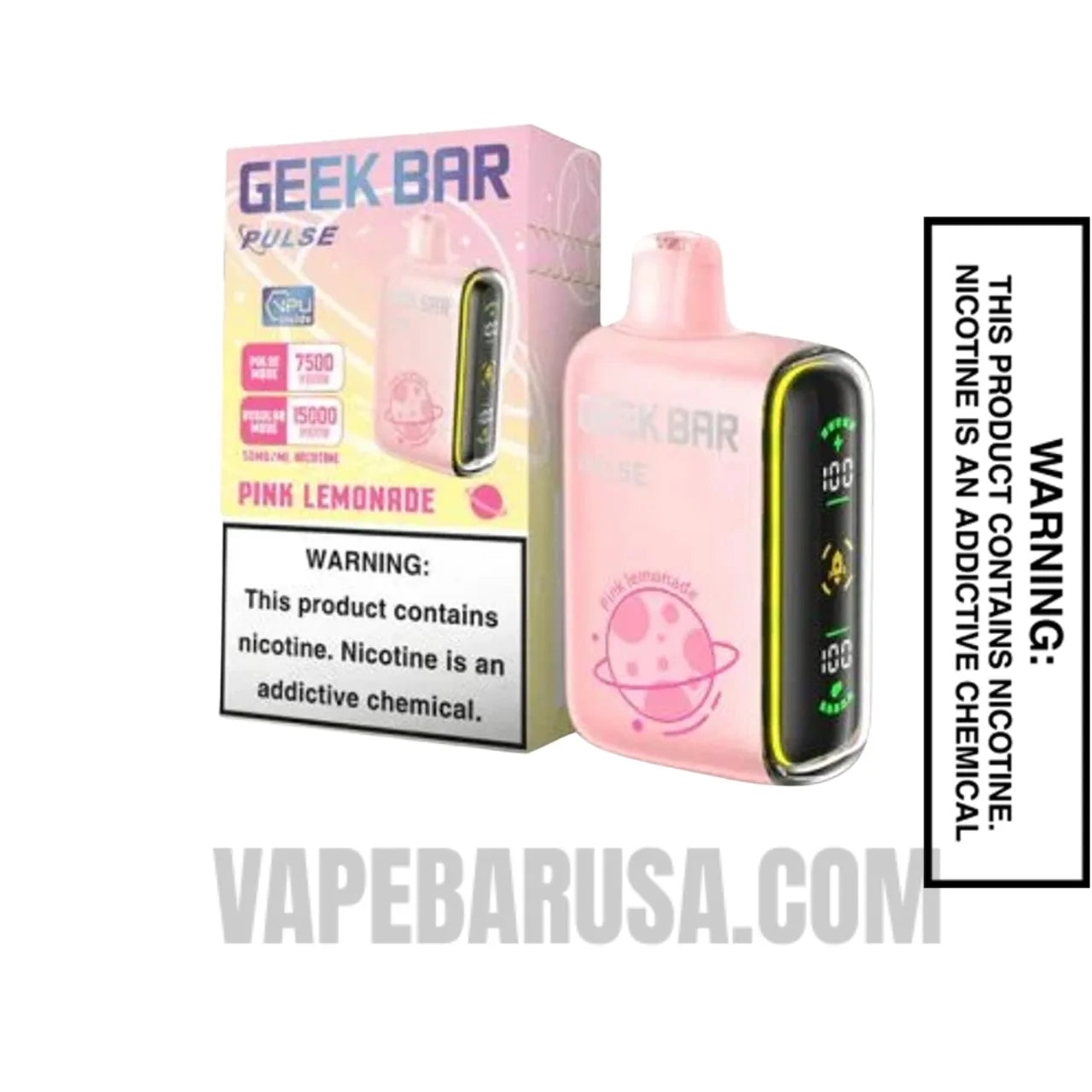  Pink Lemonade Geek Bar Pulse Frozen Edition Vape with Package Box
