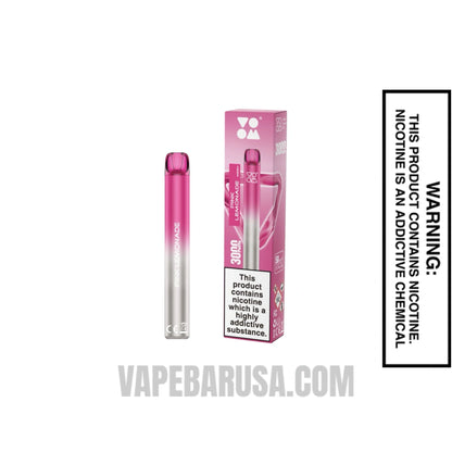 Pink Lemonade Voom Mesh 3000 Puffs Disposable Vape With Package Box