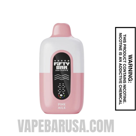 Pink Milk Hidden Hills X Fifty Bar 20k Disposable Vape
