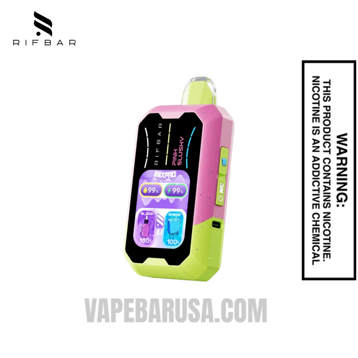 Pink Slushy Rifbar MixPro Ice 40K Disposable Vape