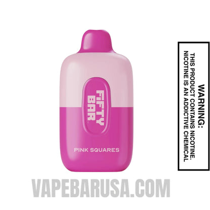 Pink Squares Fifty Bar Disposable Vape 6500 Puffs