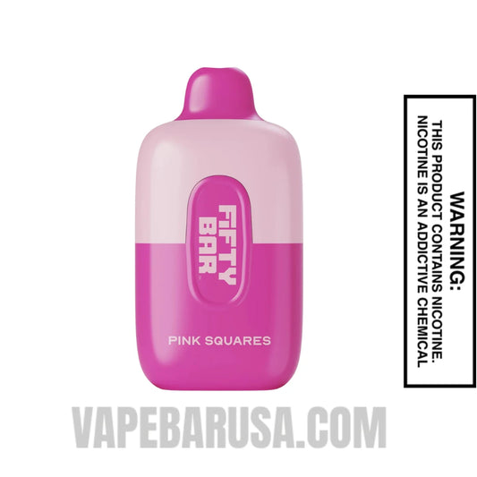 Pink Squares Fifty Bar Disposable Vape 6500 Puffs