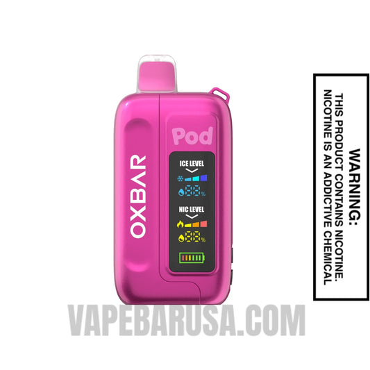 Pink Strawberry Burst OXBAR Ice-Nic Control Disposable Vape
