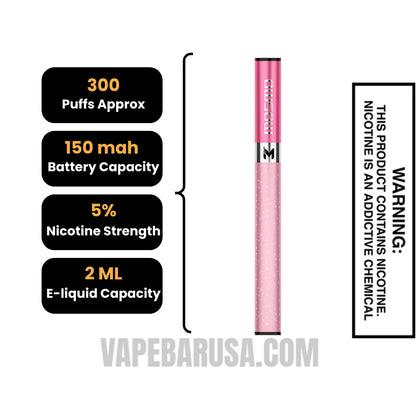 Pink Burst MOSMO Stik Disposable Specifications 