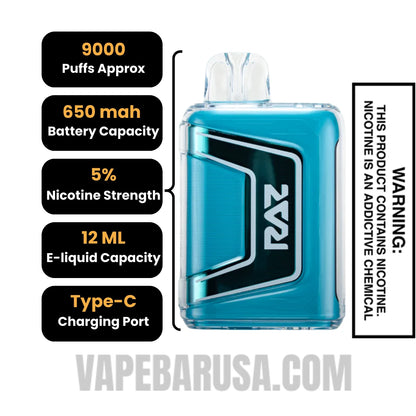 Polar Ice RAZ TN9000 Disposable Vape Specifications