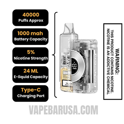 Pomegranate Blast Lost Mary Nera Pureview 40K Vape Kit Specifications